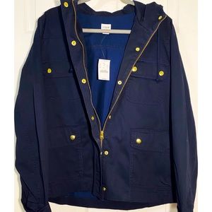 J.Crew Lightweight NAVY Jacket XL Military Style